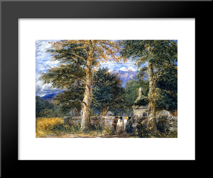 Bettws-Y-Coed Church 20x24 Black Modern Wood Framed Art Print Poster by Cox, David