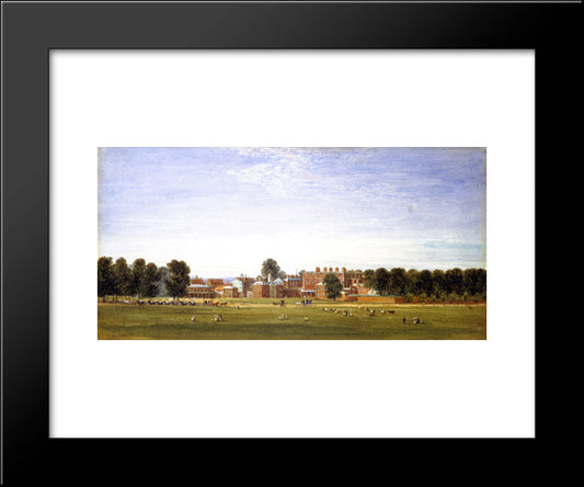 Buckingham House From The Green Park 20x24 Black Modern Wood Framed Art Print Poster by Cox, David