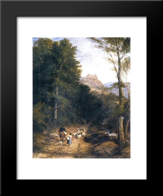 Carreg Cennan Castle 20x24 Black Modern Wood Framed Art Print Poster by Cox, David