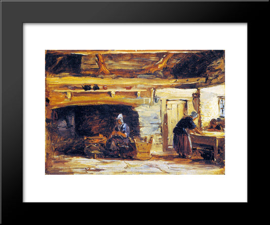 Cottage Interior 20x24 Black Modern Wood Framed Art Print Poster by Cox, David