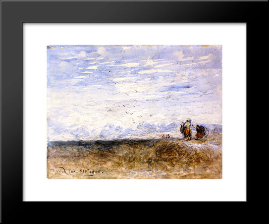 Crossing The Moor 20x24 Black Modern Wood Framed Art Print Poster by Cox, David