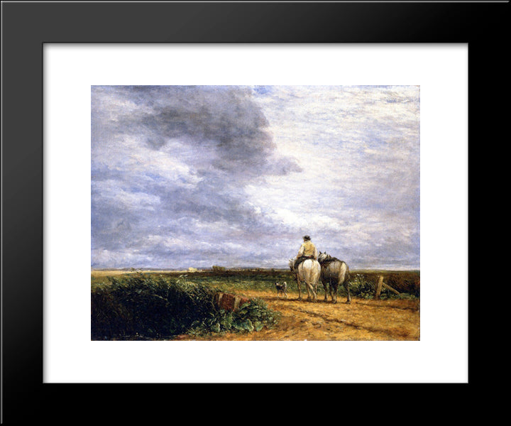 Going To The Hayfield 20x24 Black Modern Wood Framed Art Print Poster by Cox, David