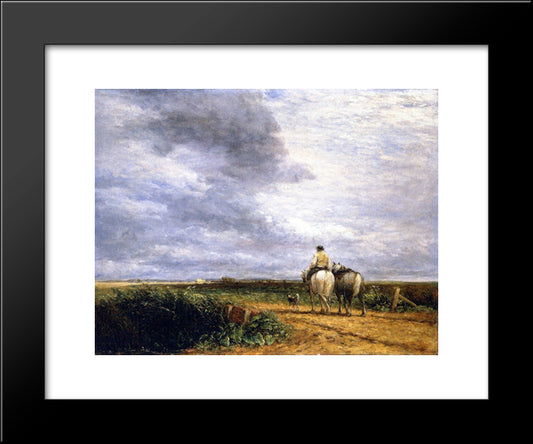 Going To The Hayfield 20x24 Black Modern Wood Framed Art Print Poster by Cox, David