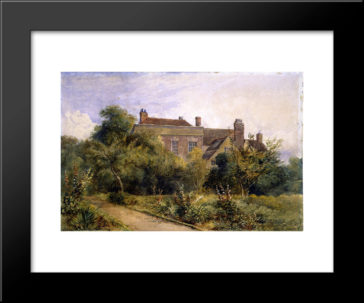 Greenfield House, Harorne 20x24 Black Modern Wood Framed Art Print Poster by Cox, David