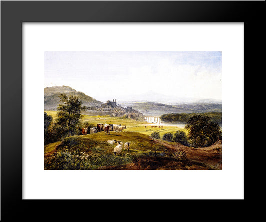 Hay On Wye 20x24 Black Modern Wood Framed Art Print Poster by Cox, David