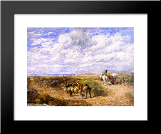 Keep The Left Road 20x24 Black Modern Wood Framed Art Print Poster by Cox, David