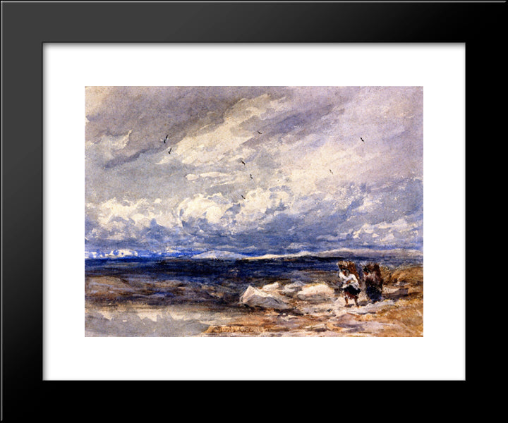 On Carrington Moss, Cheshire 20x24 Black Modern Wood Framed Art Print Poster by Cox, David