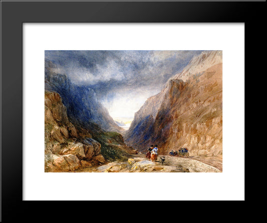 Pass Of Llanberis, Caernarvonshire, Wales 20x24 Black Modern Wood Framed Art Print Poster by Cox, David