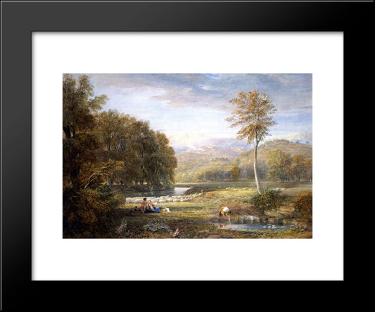 Pastoral Scene In Herefordshire 20x24 Black Modern Wood Framed Art Print Poster by Cox, David
