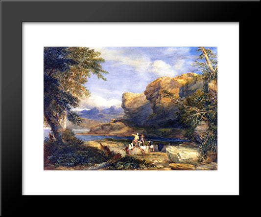Pirates' Isle 20x24 Black Modern Wood Framed Art Print Poster by Cox, David