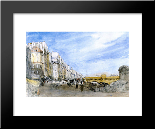 Pont Neuf From The Quai De L'Ecole, Paris 20x24 Black Modern Wood Framed Art Print Poster by Cox, David