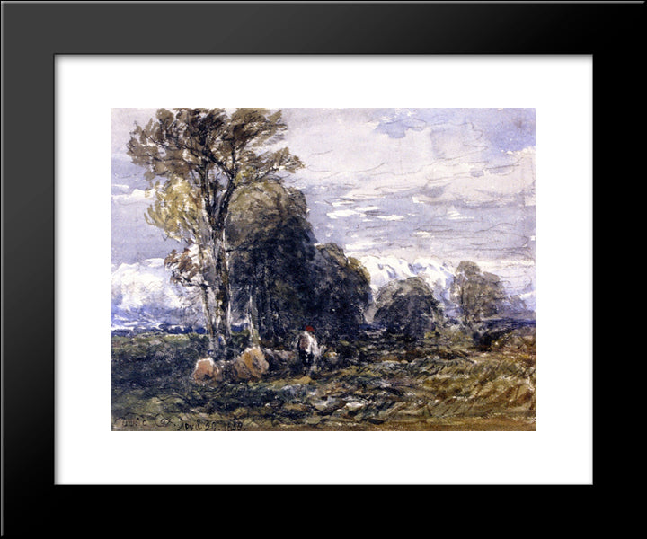 Scene In A Lane 20x24 Black Modern Wood Framed Art Print Poster by Cox, David