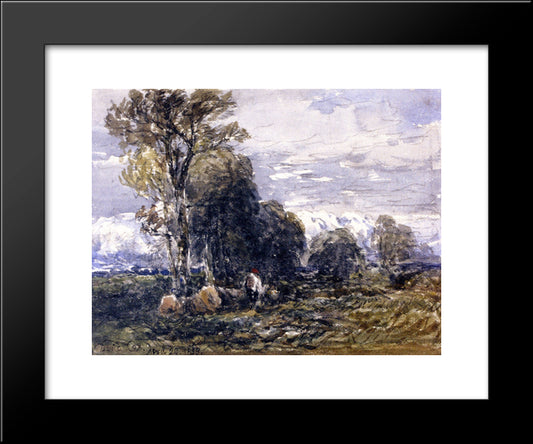 Scene In A Lane 20x24 Black Modern Wood Framed Art Print Poster by Cox, David
