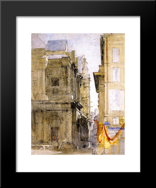 St. Eustache, Paris 20x24 Black Modern Wood Framed Art Print Poster by Cox, David