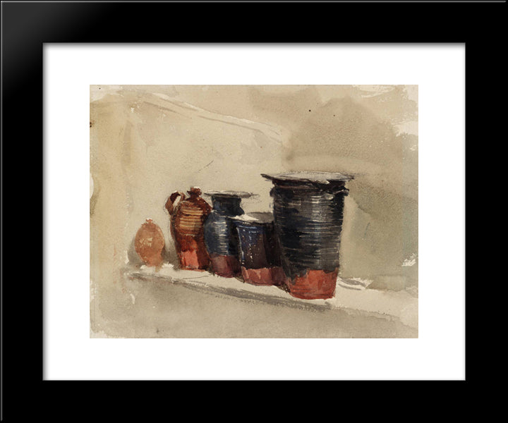 Still Life 20x24 Black Modern Wood Framed Art Print Poster by Cox, David