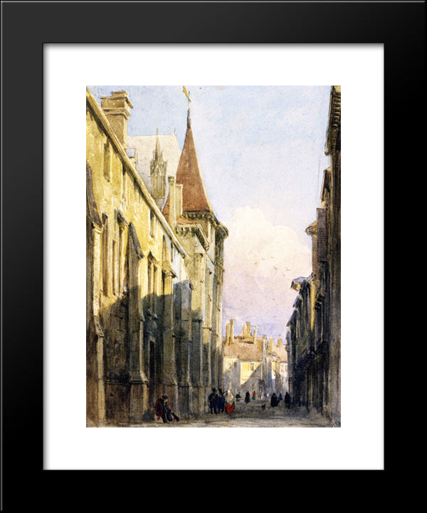 Street In Beauvais 20x24 Black Modern Wood Framed Art Print Poster by Cox, David