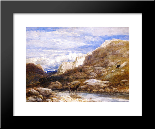 The Challange 20x24 Black Modern Wood Framed Art Print Poster by Cox, David