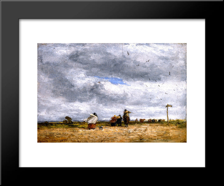 The Cross Roads 20x24 Black Modern Wood Framed Art Print Poster by Cox, David
