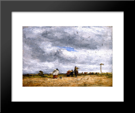 The Cross Roads 20x24 Black Modern Wood Framed Art Print Poster by Cox, David