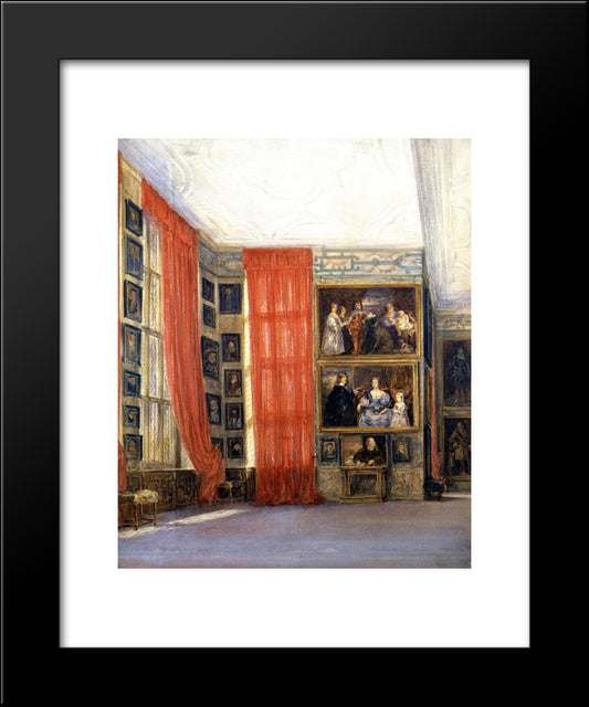 The Long Gallery, Hardwick Hall, Derbyshire 20x24 Black Modern Wood Framed Art Print Poster by Cox, David