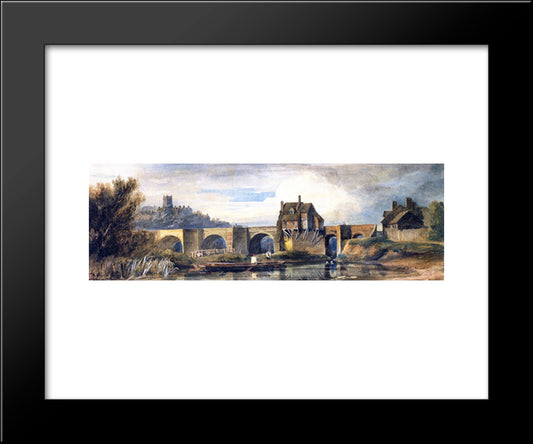 The Old Bridge At Bridgnorth, Shropshire 20x24 Black Modern Wood Framed Art Print Poster by Cox, David