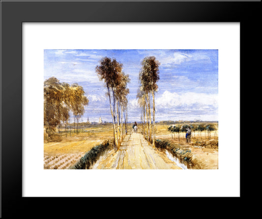 The Poplar Avenue, After Hobbema 20x24 Black Modern Wood Framed Art Print Poster by Cox, David