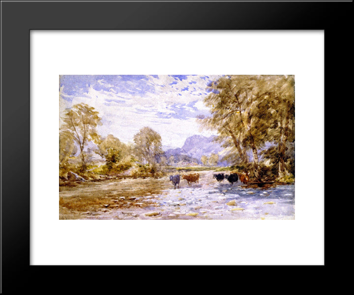 The Vale Of Dolwyddelan 20x24 Black Modern Wood Framed Art Print Poster by Cox, David