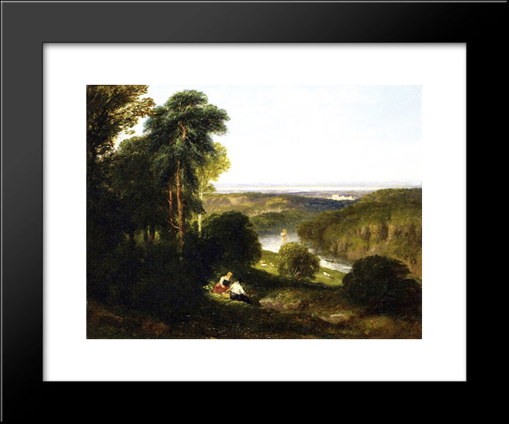 The Wyndcliff, River Wye 20x24 Black Modern Wood Framed Art Print Poster by Cox, David