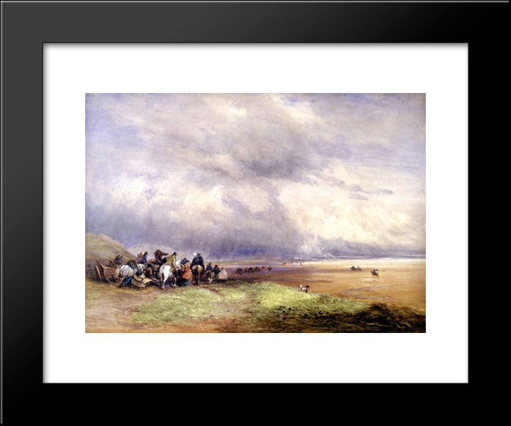 Ulverston Sands 20x24 Black Modern Wood Framed Art Print Poster by Cox, David