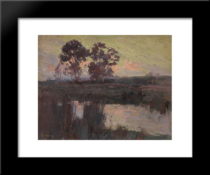 Nocturne, Templestowe 20x24 Black Modern Wood Framed Art Print Poster by Davies, David