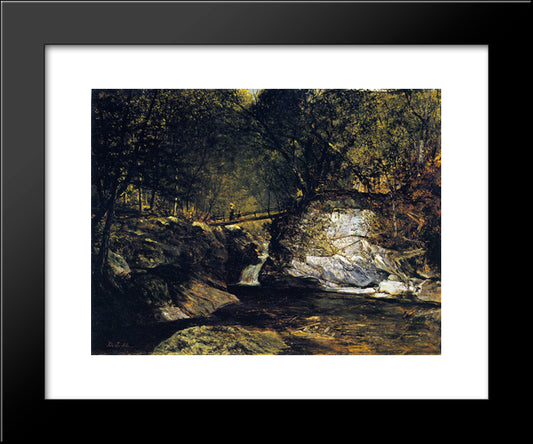 A Study, Bash Bish Falls 20x24 Black Modern Wood Framed Art Print Poster by Johnson, David