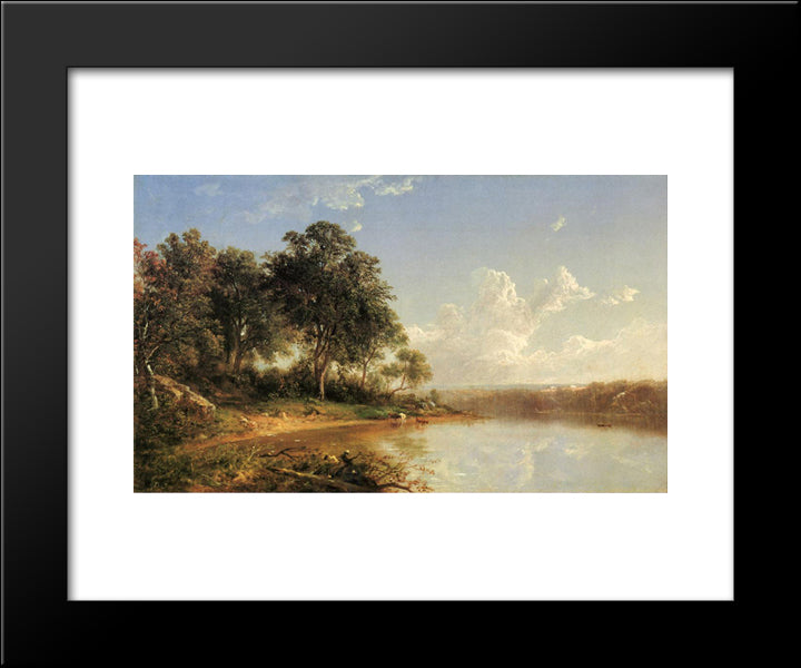 Afternoon Along The Banks Of A River 20x24 Black Modern Wood Framed Art Print Poster by Johnson, David