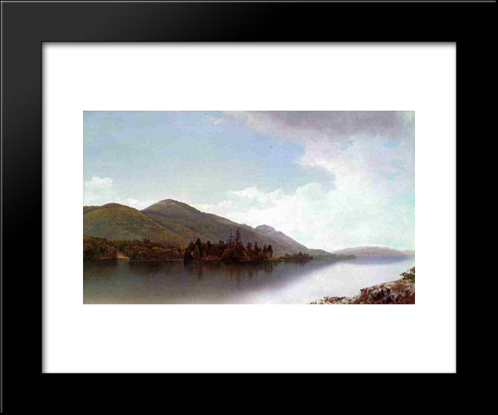 Buck Mountain, Lake George 20x24 Black Modern Wood Framed Art Print Poster by Johnson, David