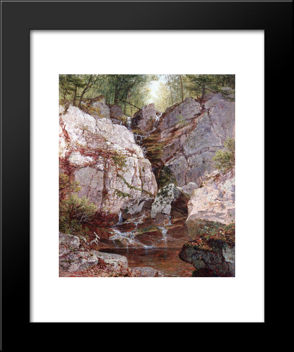 Cascade, Rockland County (Ramapo) Ny 20x24 Black Modern Wood Framed Art Print Poster by Johnson, David