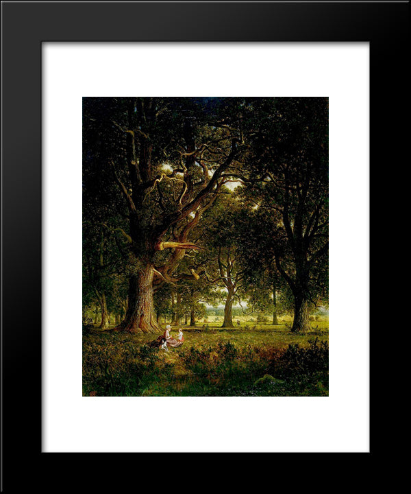 In The Forest 20x24 Black Modern Wood Framed Art Print Poster by Johnson, David