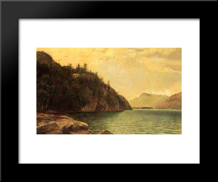 Lake George 20x24 Black Modern Wood Framed Art Print Poster by Johnson, David