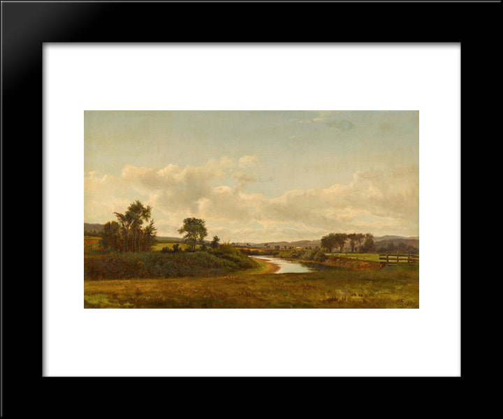 Lancaster New Hampshire Farmland 20x24 Black Modern Wood Framed Art Print Poster by Johnson, David