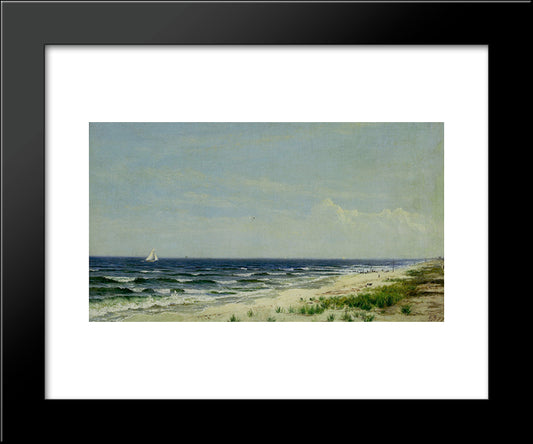 Ocean Beach, Nj 20x24 Black Modern Wood Framed Art Print Poster by Johnson, David