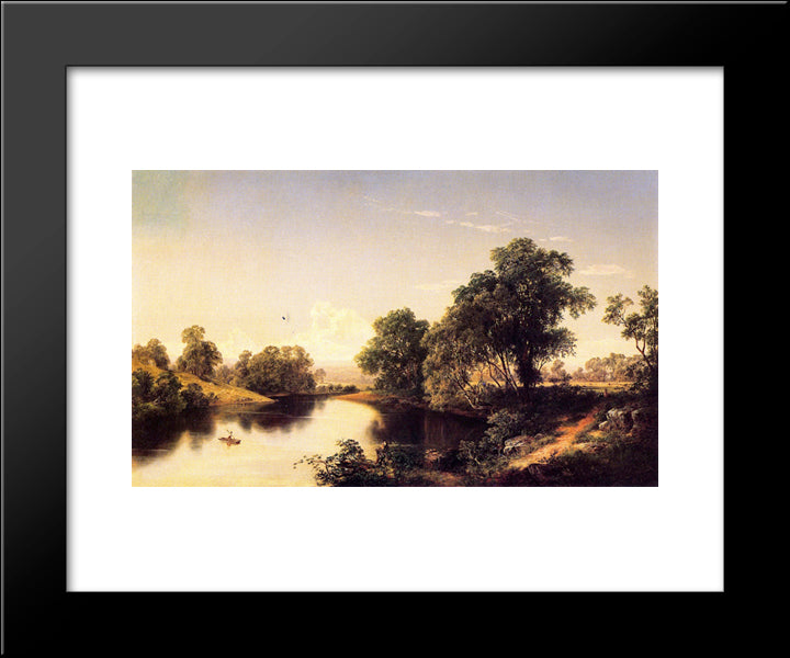 On The Esopus Creek, Ulster County, New York 20x24 Black Modern Wood Framed Art Print Poster by Johnson, David