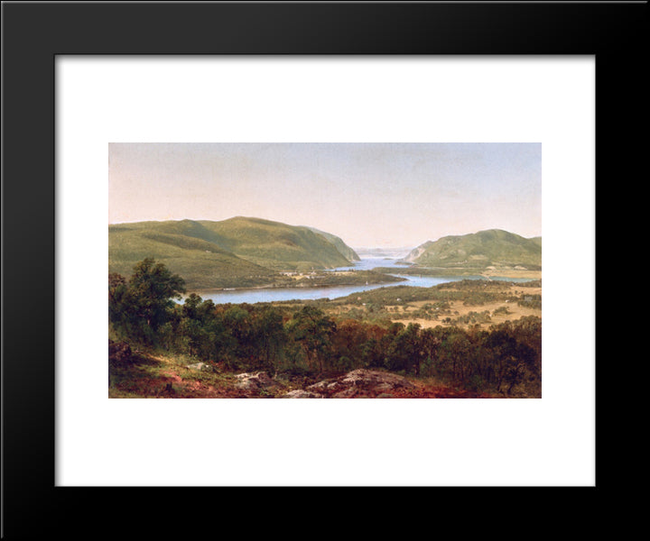 View From Garrison, West Point, New York 20x24 Black Modern Wood Framed Art Print Poster by Johnson, David