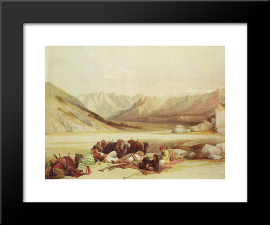 Approach To Mount Sinai 20x24 Black Modern Wood Framed Art Print Poster by Roberts, David