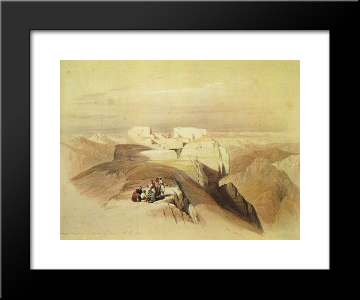 Ascent To The Summit Of Mount Sinai 20x24 Black Modern Wood Framed Art Print Poster by Roberts, David
