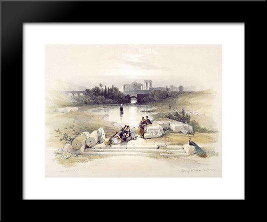 Baalbec, From The Fountain 20x24 Black Modern Wood Framed Art Print Poster by Roberts, David