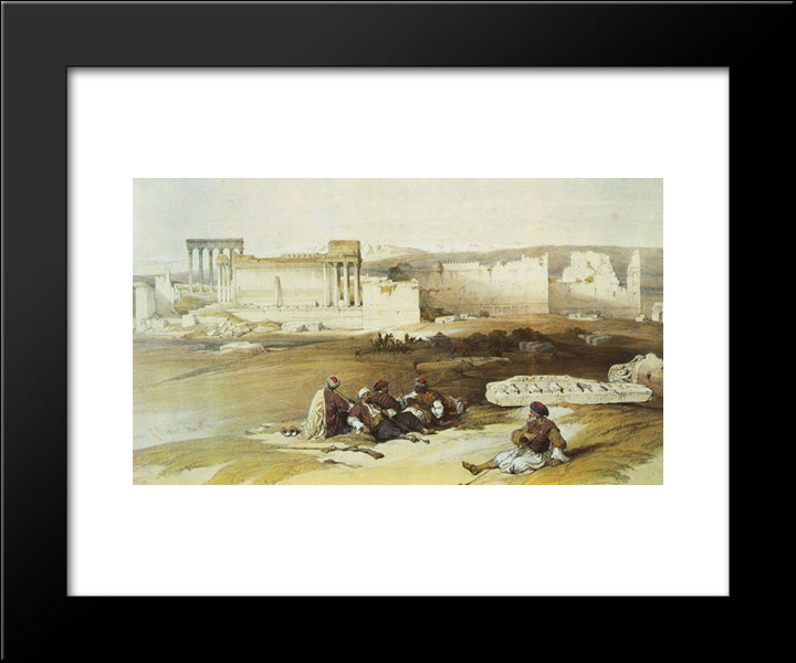 Baalbek, General View 20x24 Black Modern Wood Framed Art Print Poster by Roberts, David