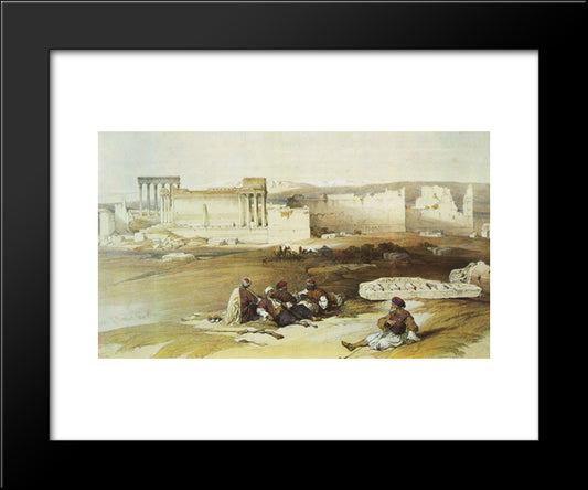 Baalbek, General View 20x24 Black Modern Wood Framed Art Print Poster by Roberts, David