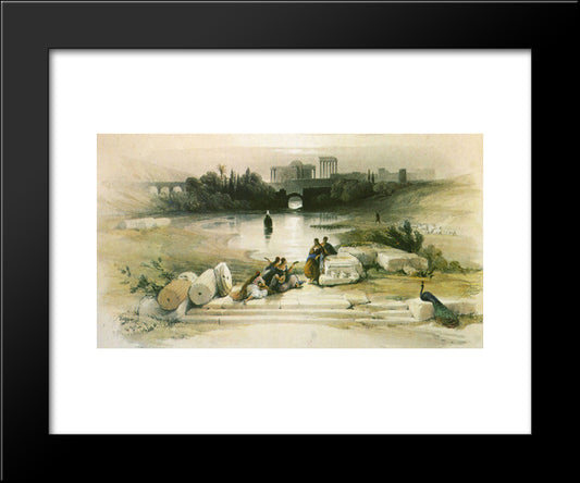 Baalbek. From The Fountain 20x24 Black Modern Wood Framed Art Print Poster by Roberts, David
