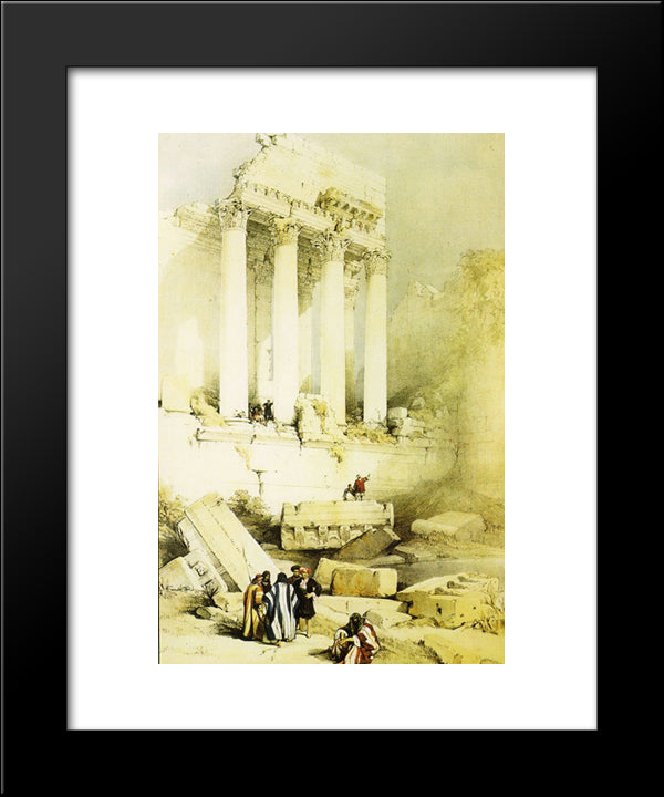 Baalbek. Remains Of The Western Portico Of The Temple Of Jupiter 20x24 Black Modern Wood Framed Art Print Poster by Roberts, David