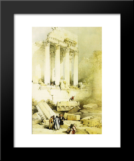 Baalbek. Remains Of The Western Portico Of The Temple Of Jupiter 20x24 Black Modern Wood Framed Art Print Poster by Roberts, David