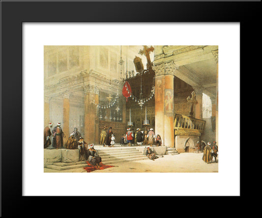 Bethlehem. Shrine Of The Nativity 20x24 Black Modern Wood Framed Art Print Poster by Roberts, David