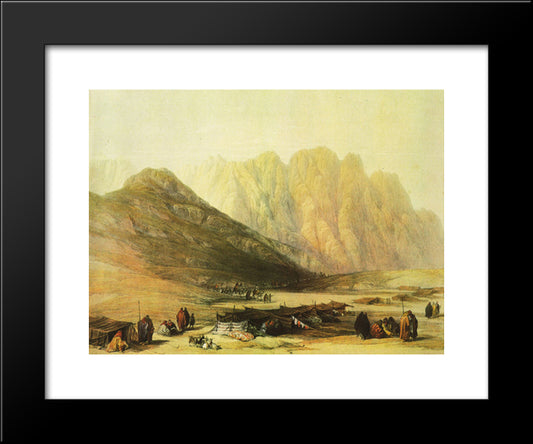 Encampment Of The Oulad Said 20x24 Black Modern Wood Framed Art Print Poster by Roberts, David